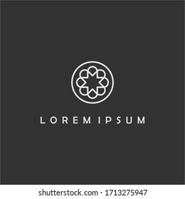 Simple Circle Technology concept logo icon  vector design