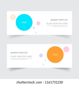 Simple circles abstract design banner web template. Vector eps10 illustration
