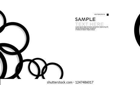 Simple Circles Background , with color black and shadow . vector graphic design on eps 10
