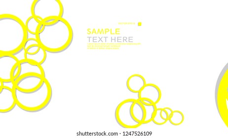 Simple Circles Background , with color yellow and shadow . vector graphic design on eps 10