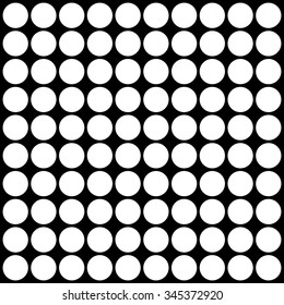 Simple circles black and white pattern-background. Vector art.