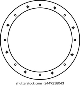 Simple circles decorated with stars