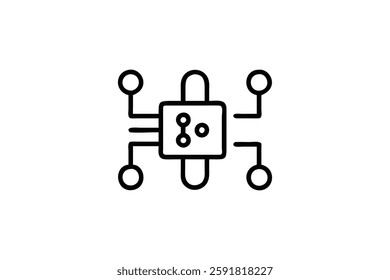 Simple Circuit Diagram Icon vector
