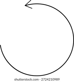 Símbolo de seta circular simples para indicação de direção