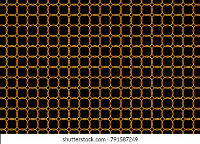 Simple circular background - black and gold - vector circle pattern

