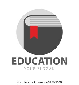 Simple Circular Book Logo Vector Illustration Graphic Design