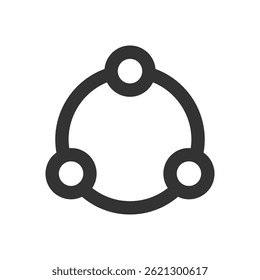 Simple circular connection symbol, perfect for representing concepts like unity, connection, cycles, or collaboration