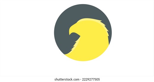 Simple circular eagle silhouette logo design