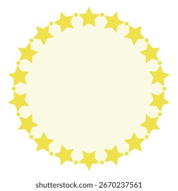 Un marco circular simple de una estrella linda