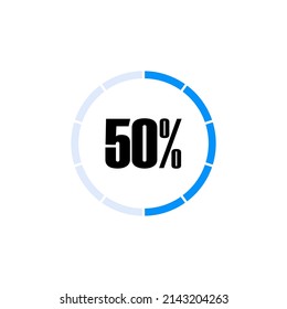 Simple circular loading scale with percentage number vector graphics