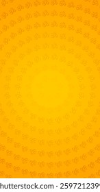 Simple Circular Radiant Ohm Vertical Background Design with a Spiritual Touch in a Warm Gold Hue  