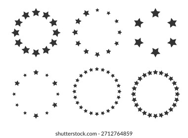 einfaches kreisförmiges Stern-Symbol auf weißem Hintergrund