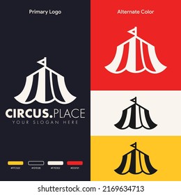 Simple Circus Tent Logo Design