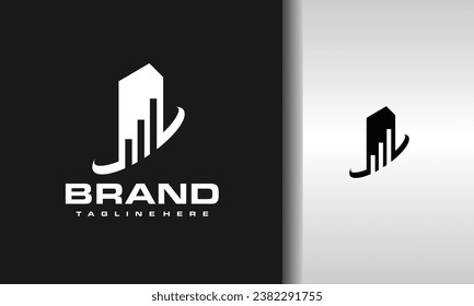 logotipo del círculo de construcción de ciudades simple