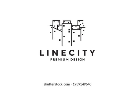 construcción de ciudades simple logotipo moderno símbolo vector icono