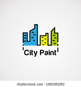 simple city color logo vector, icon, element, and template for company 