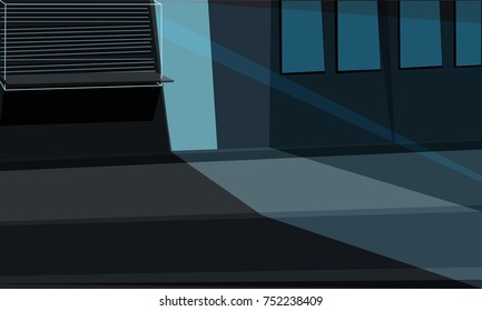 Simple city night background
Street view moonlight illustration
