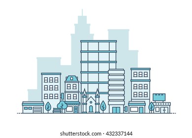 Simple City Vector Illustration
