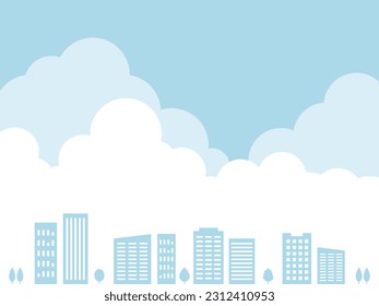 Simple Cityscape Material of Buildings and Trees