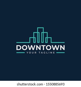 Simple Cityscape, Skyscraper, Skyline, Building, Town Logo Design