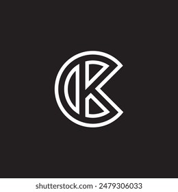 simple ck initials logo design