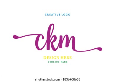 simple CKM lettering logo is easy to understand, simple and authoritative
