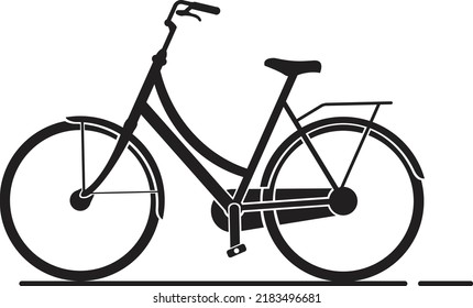 simple classic and antique bicycle silhouette