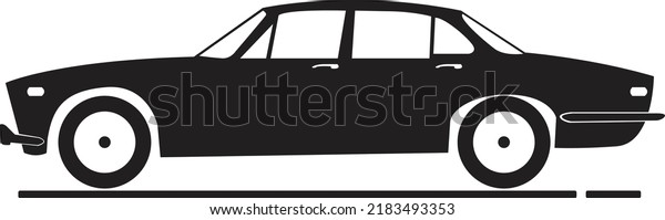 simple classic and\
antique car silhouette