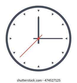 Simple classic black and white round wall clock.
