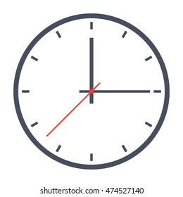 Simple classic black and white round wall clock.