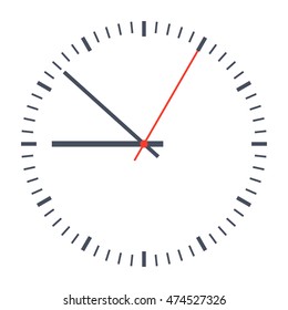 Simple classic black and white round wall clock.