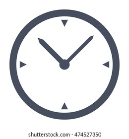 Simple classic black and white round wall clock.