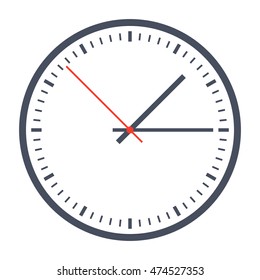 Simple classic black and white round wall clock.