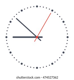 Simple classic black and white round wall clock.