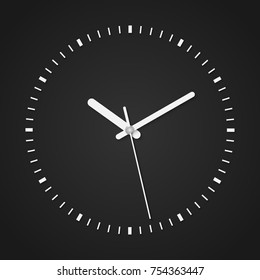Simple classic black and white round wall clock.