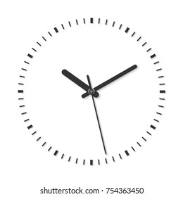 Simple classic black and white round wall clock.