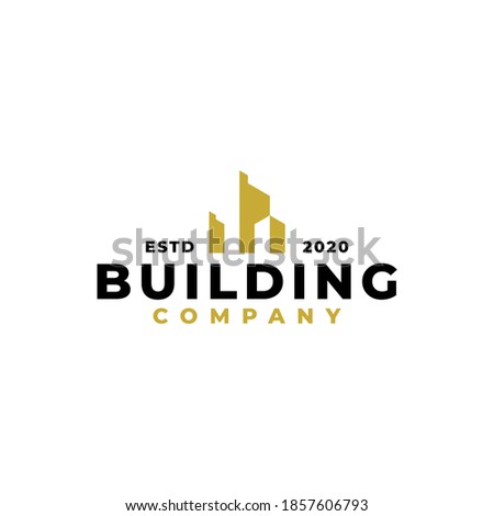 simple classic building logo for real estate company