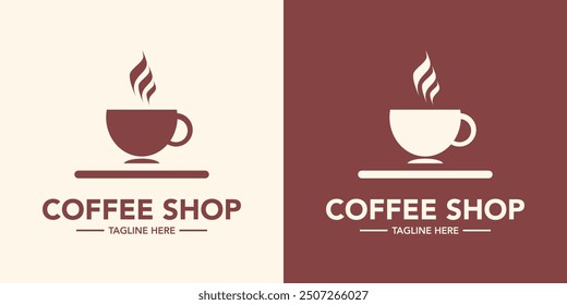 Simple classic coffee logo template. Modern logo for cafe. Creative cafe logo coffee shop abstract design