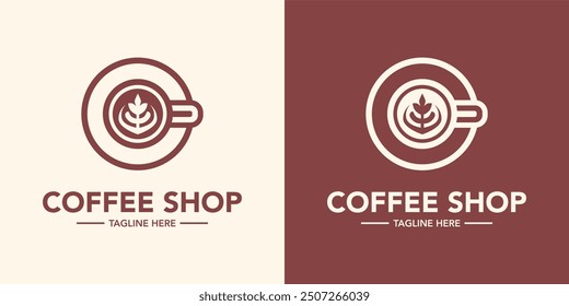 Simple classic coffee logo template. Modern logo for cafe. Creative cafe logo coffee shop abstract design