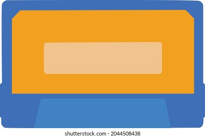 Simple classic colored vector cassette tape