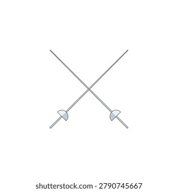 Simple Classic Crusader Longsword Illustration
