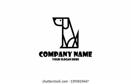 Simple and classic dog logo