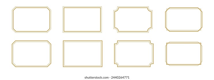 Simple and classic gold frame set