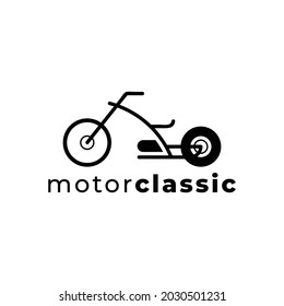 vector de logotipo de motor clásico simple