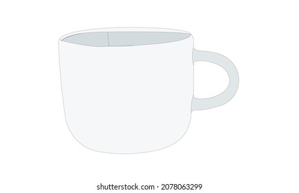 simple classic mug cup isolated