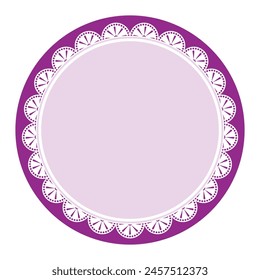 Simple Classic Purple Circle Shape with Decorative Round Patterns Design
