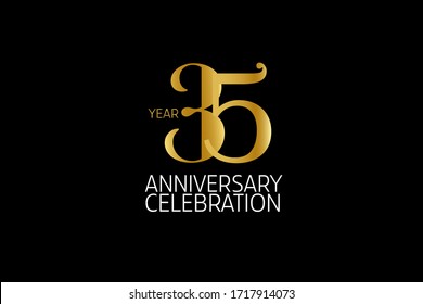 38 Years Anniversary Celebration Logotype Overlapping Stock Vector ...