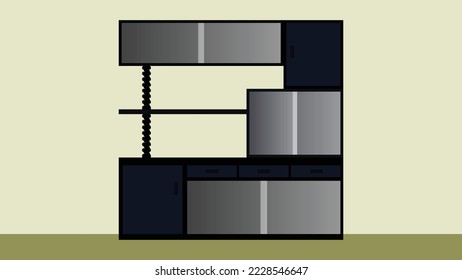 Simple Classic Style Cabinet Vector