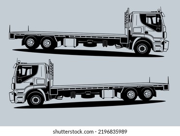 Simple Classic truck vector illustration