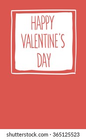 Simple classic vector Valentines Day card, 